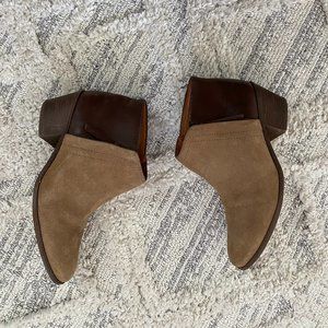 Madewell Cait Suede and Leather Ankle Boot